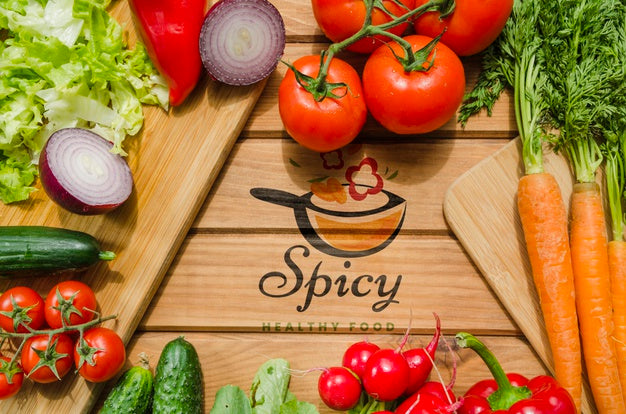 Frame Of Fresh And Nutrient Vegetables Psd