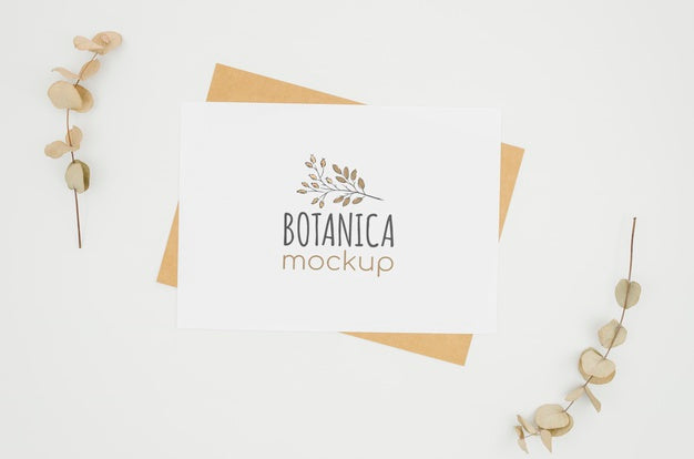 Frame Of Leaves Botanical Mock-Up Psd