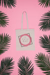 Frame Of Leaves With Tote Bag In Center Psd
