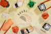 Frame Of Sushi Rolls On Table Psd