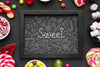 Frame Of Tasty Candies Psd