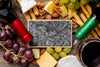 Frame Of Wine And Chalkboard Psd