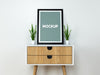 Frame On Buck Mock Up Design Psd