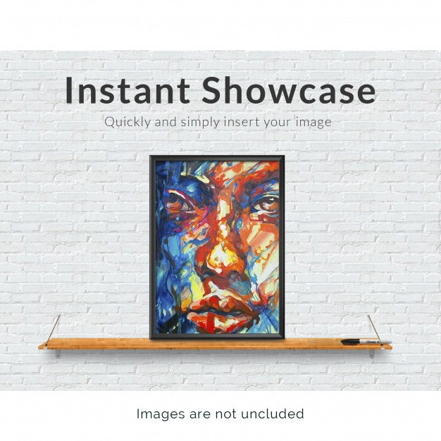 Frame On Shelf Mock Up Psd