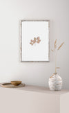 Frame On Wall With Flower In Vase Psd