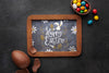 Frame With Chocolate Eggs Psd