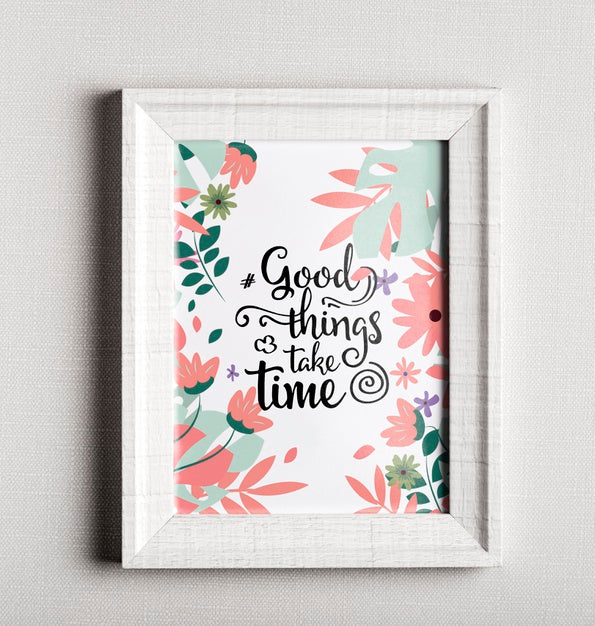Frame With Colorful Motivational Quote Psd