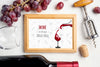 Frame With Fresh Grapes Psd