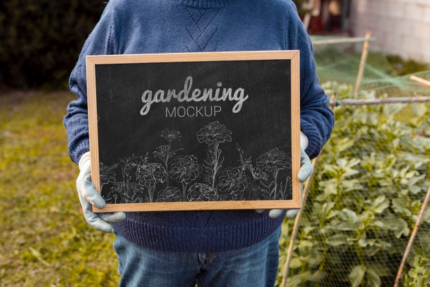 Frame With Gardening Message Psd