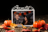 Frame With Halloween Picture And Pumpkins Psd