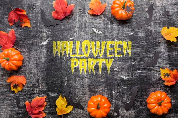 Frame With Halloween Pumpkins Psd