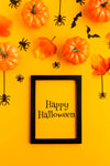 Frame With Happy Halloween Message Psd