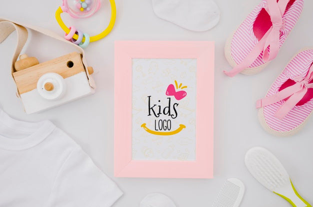 Frame With Kids Toys Psd