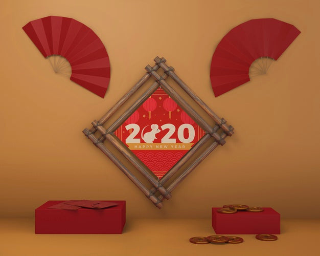 Frame With Message For New Year On Wall Psd