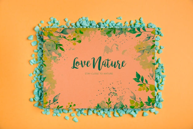 Frame With Nature Message Inside Psd
