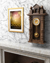 Frame With New Year Message On Wall Psd