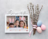 Frame With Photos And Cotton Branches Psd