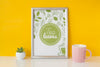 Frame With Tea Leaves Concept Psd