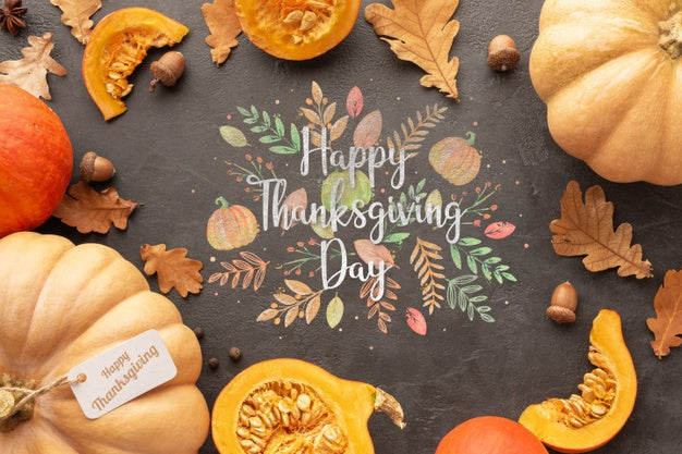 Frame With Thanksgiving Day Message Psd