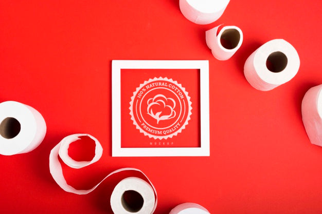 Frame With Toilet Paper Rolls Psd