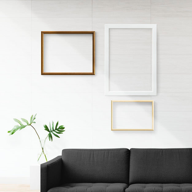 Frames In A Living Room Psd