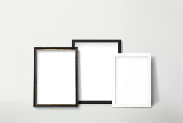 Frames Leaning Against A Wall Psd