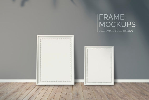 Frames Leaning Against A Wall Psd