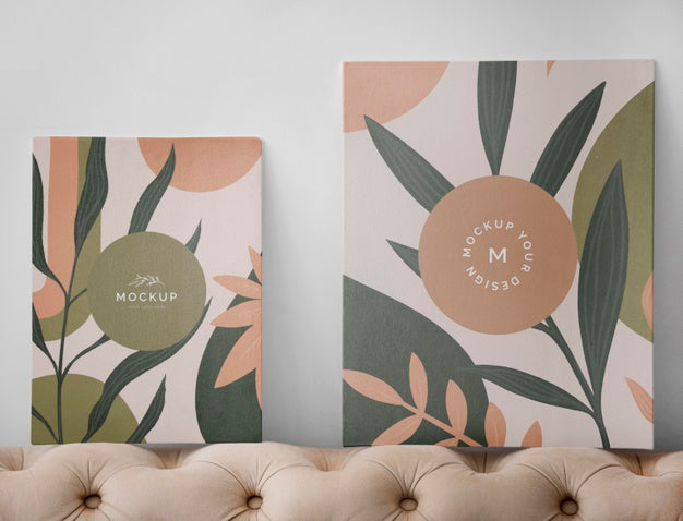 Frames Mock Up In Bedroom Psd