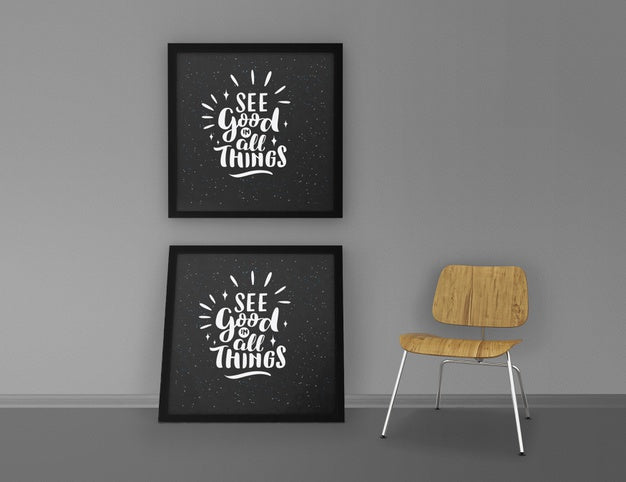 Frames Mockup In Interior Still Life Psd