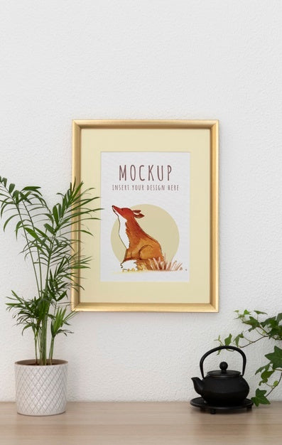 Frames With Ornamental Elements Mockup Psd