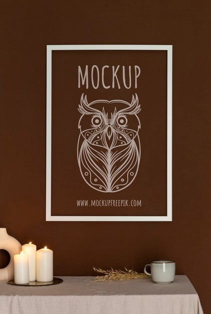 Frames With Ornamental Elements Mockup Psd