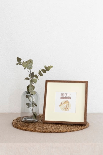 Frames With Ornamental Elements Mockup Psd