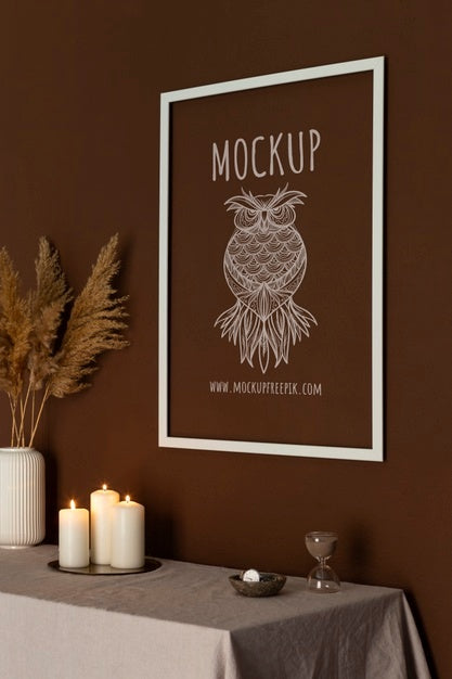 Frames With Ornamental Elements Mockup Psd