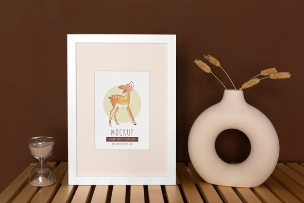 Frames With Ornamental Elements Mockup Psd