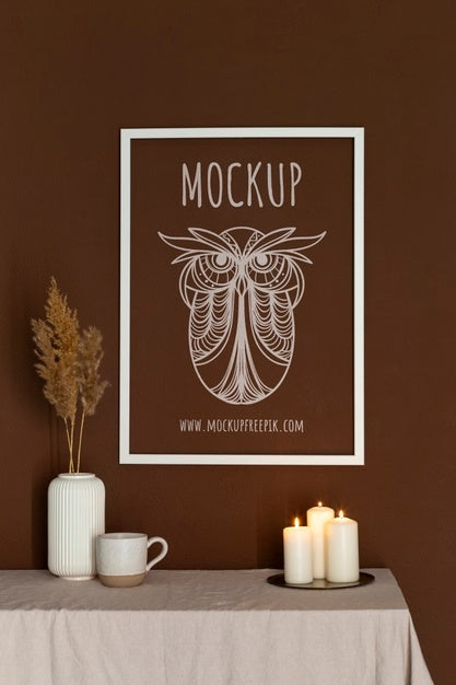 Frames With Ornamental Elements Mockup Psd