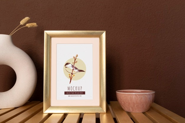 Frames With Ornamental Elements Mockup Psd