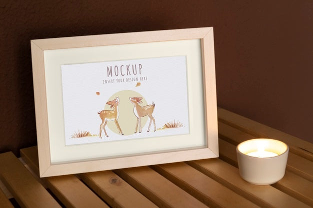 Frames With Ornamental Elements Mockup Psd