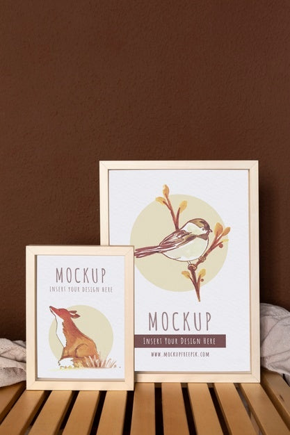 Frames With Ornamental Elements Mockup Psd