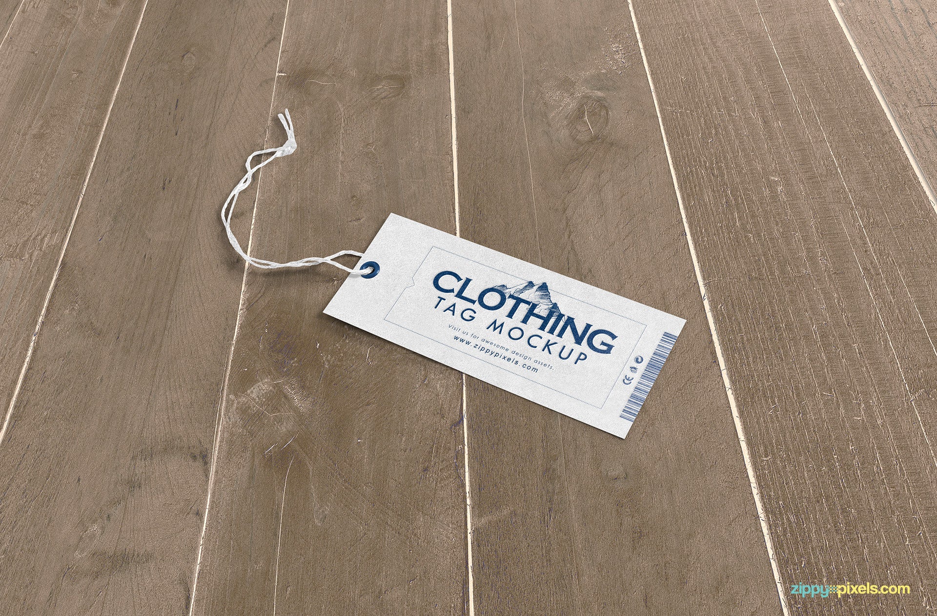 Customizable Clothing Tag Mockup PSD