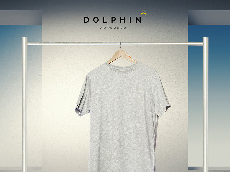 Grey Hanging T-shirt Mockup