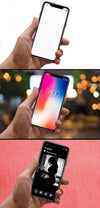4K iPhone X PSD Mockup in a Hand