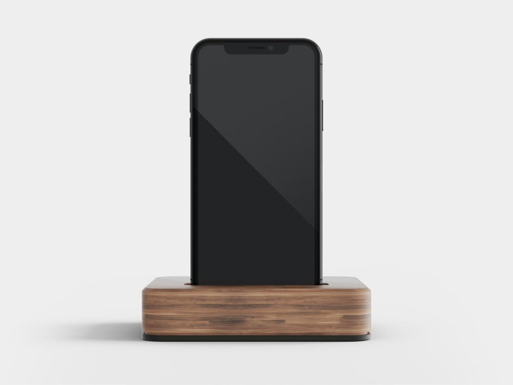 iPhone X on a Dock Mockup PSD