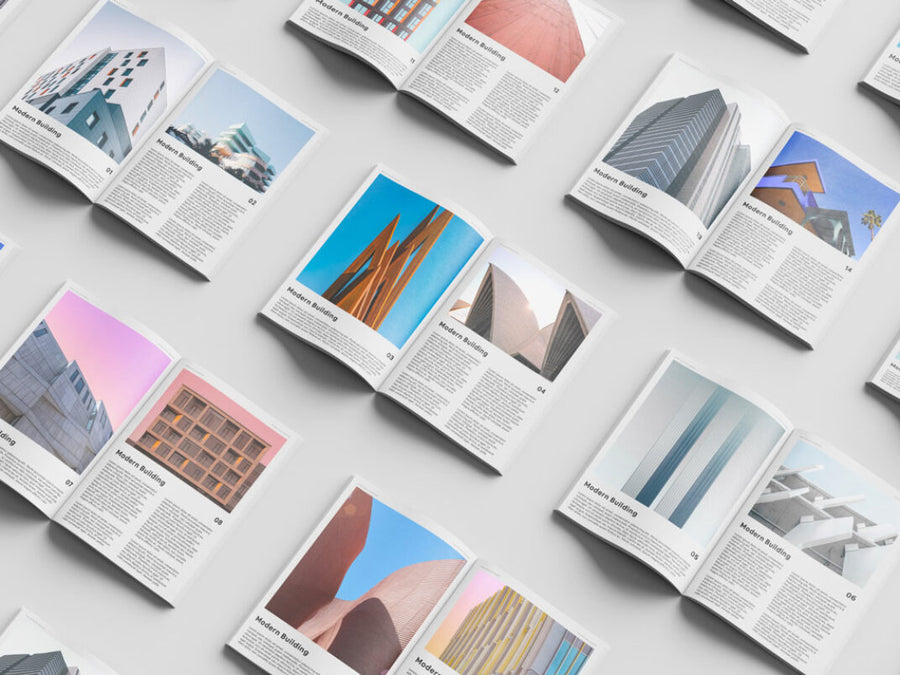 Clean White Magazine Mockup Set PSD