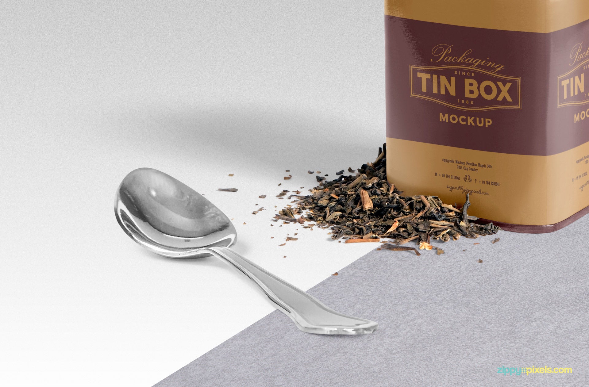 Cool Packaging Tin Box Mockup PSD
