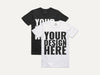 Realistic Black and White T-shirt Mockups