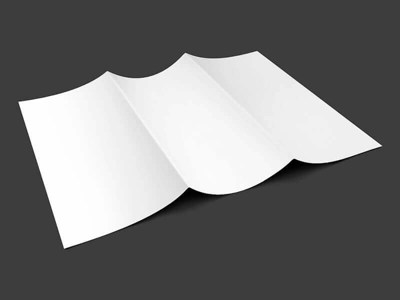 Trifold Brochure Mockup in a Hand