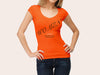 Orange Woman T-Shirt Mockup