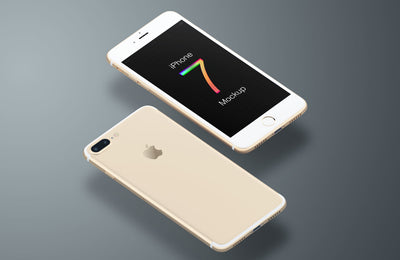 iPhone 7 Mockup in Different Colors