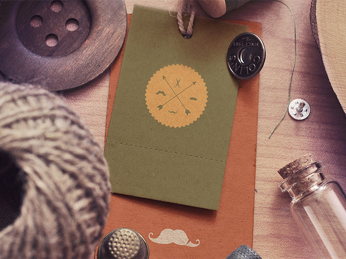 Seet of 4 Vintage Label Mock-ups