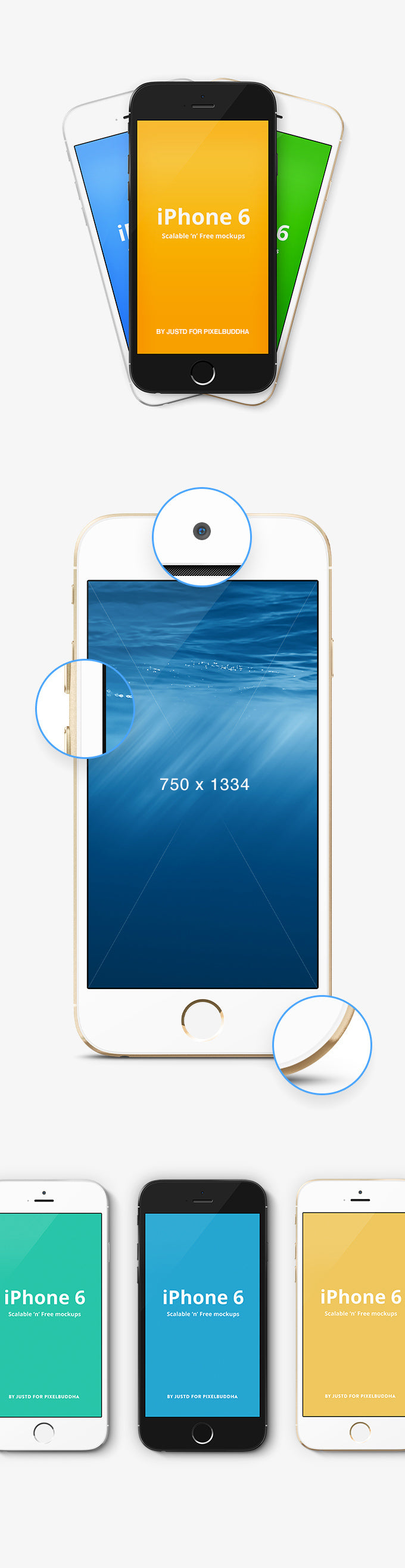 iPhone 6 Vector Mockups